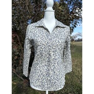 Y2K Faded Glory Floral Crinkle Shirt Vintage Western Cottagecore Prairie Top NWT